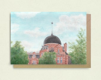 Karta z pozdrowieniami London Landmark | Królewskie Obserwatorium Astronomiczne w Greenwich | Rozmiar A6 | W zestawie koperta