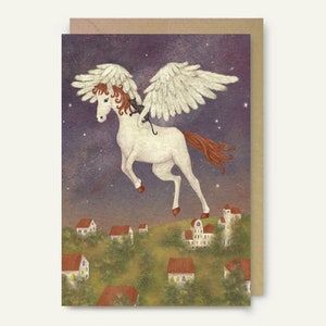 Grußkarte | Pegasus | Größen A6 und 5x7 zoll | Umschlag enthalten