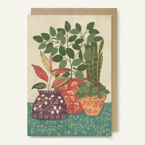 Illustrierte botanische Karte | Geburtstag | Danke-Karte | Größen A6, 5x7 zoll | Umschlag enthalten