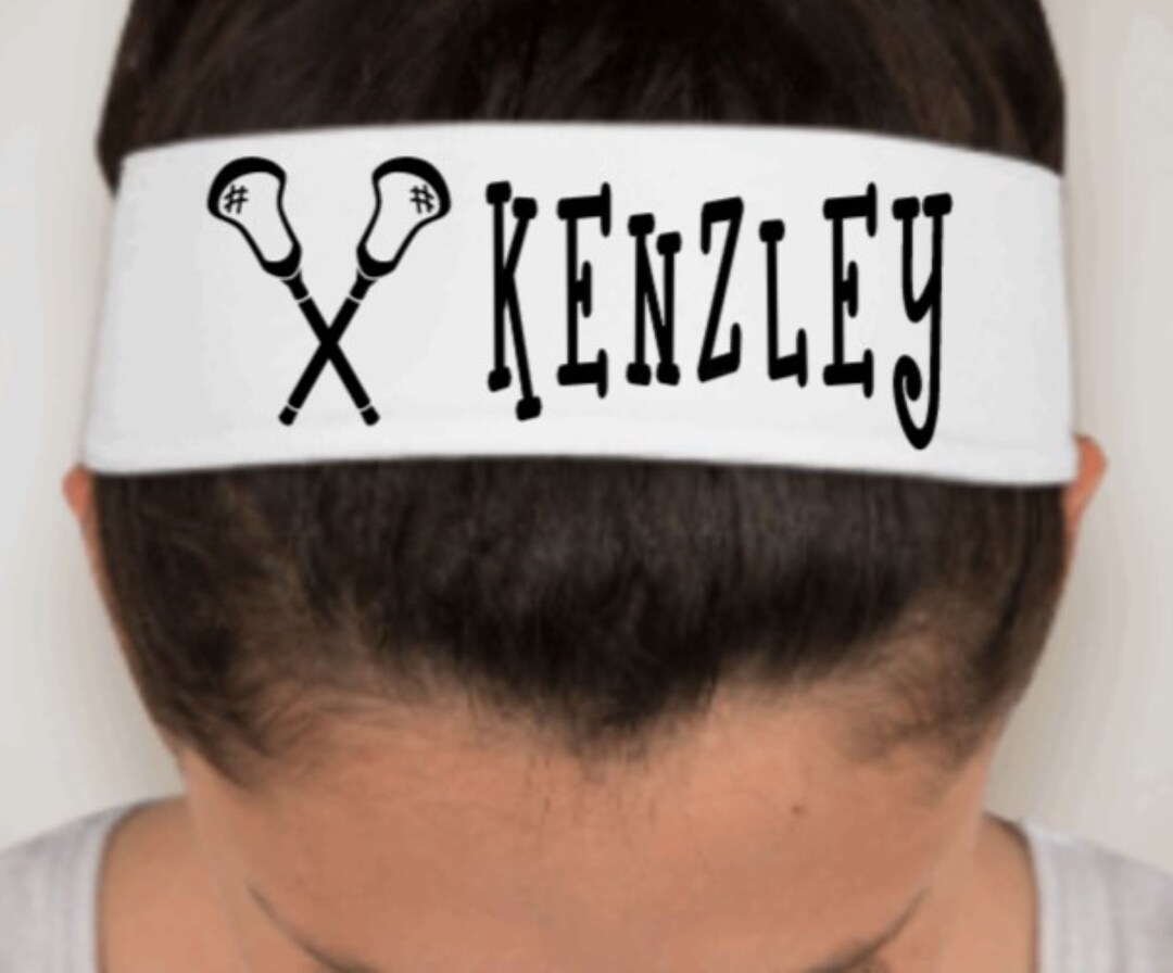 Lacrosse Headband Sports Headband Personalized Lacrosse Etsy