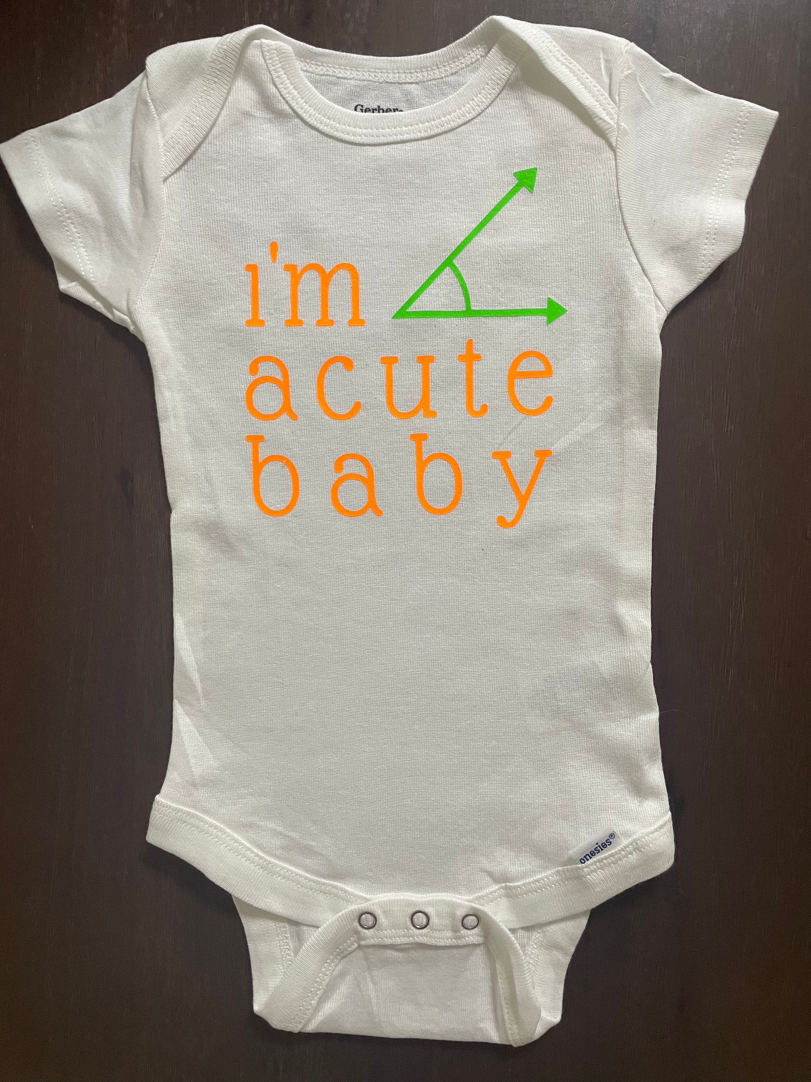 I'm Acute Baby Math Pun Onesie Funny Baby Onesie Baby Etsy