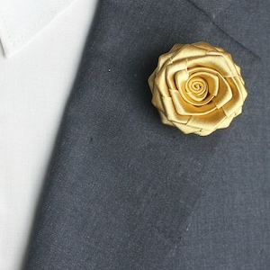 Handgefertigte Rose Gold Revers Pins Men, lose Revers Pins Set, Herren Blume Revers Pins, Hochzeit Rose Revers Blume, Herren Anzug Brosche Knopfloch Bild 7