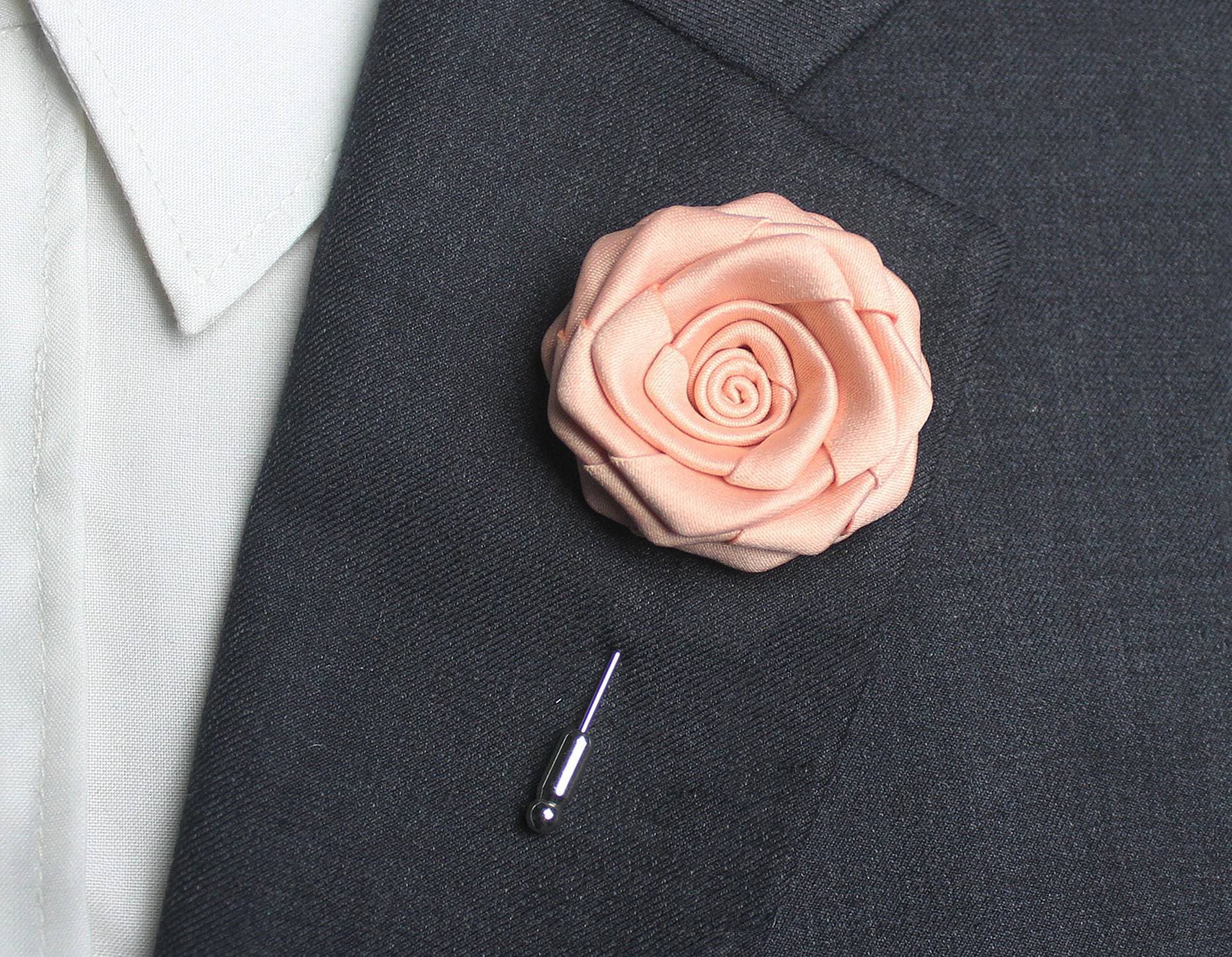 department store Rose Flower Lapel Pin Men Women Wedding Favors Lapel