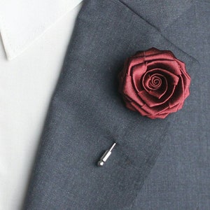 Handgefertigte Rose Gold Revers Pins Men, lose Revers Pins Set, Herren Blume Revers Pins, Hochzeit Rose Revers Blume, Herren Anzug Brosche Knopfloch Bild 9