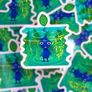 Wavy Blue Pikmin Sticker