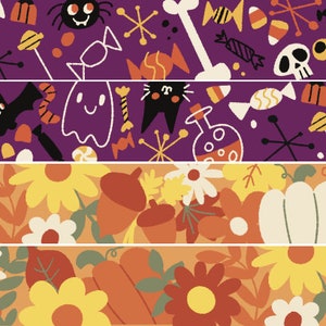 SPOOKY Fall Washi Tape / Scrapbooking Tape / Cute Retro Design / Cute Stationary
