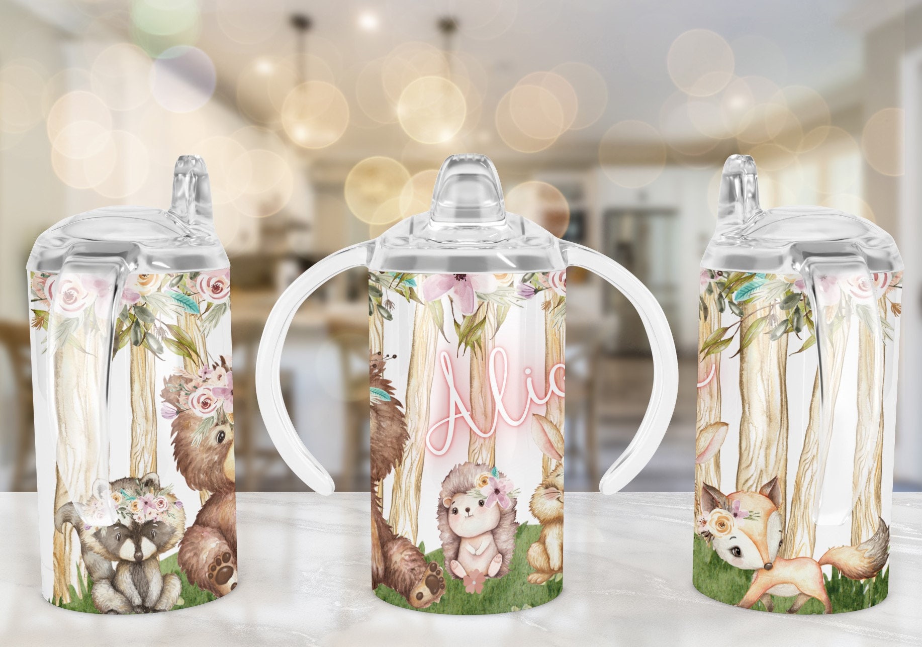 Woodland Sippy Cup and Toddler Mug With Removable Lid 