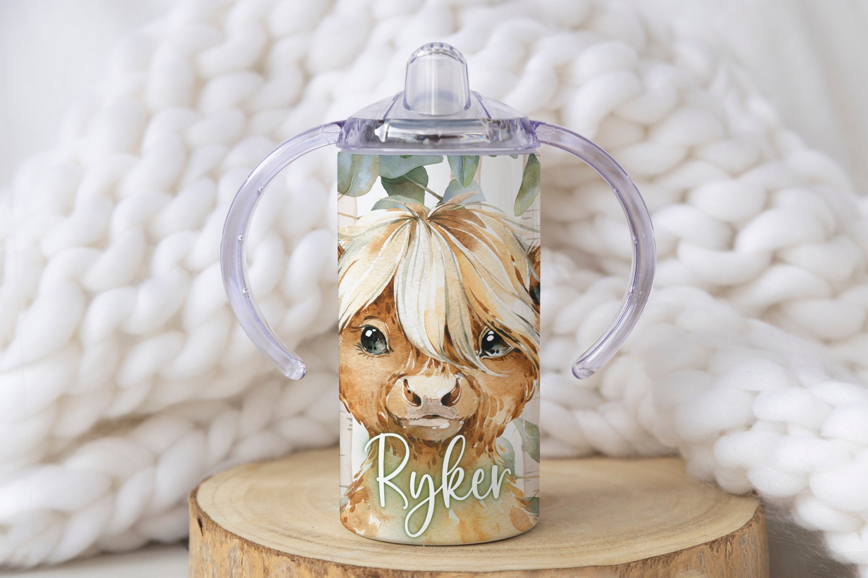 Christmas Highland Cow 40oz Tumbler with Handle, Lid, Straw, Laser Eng –  Prairie Tale Farm