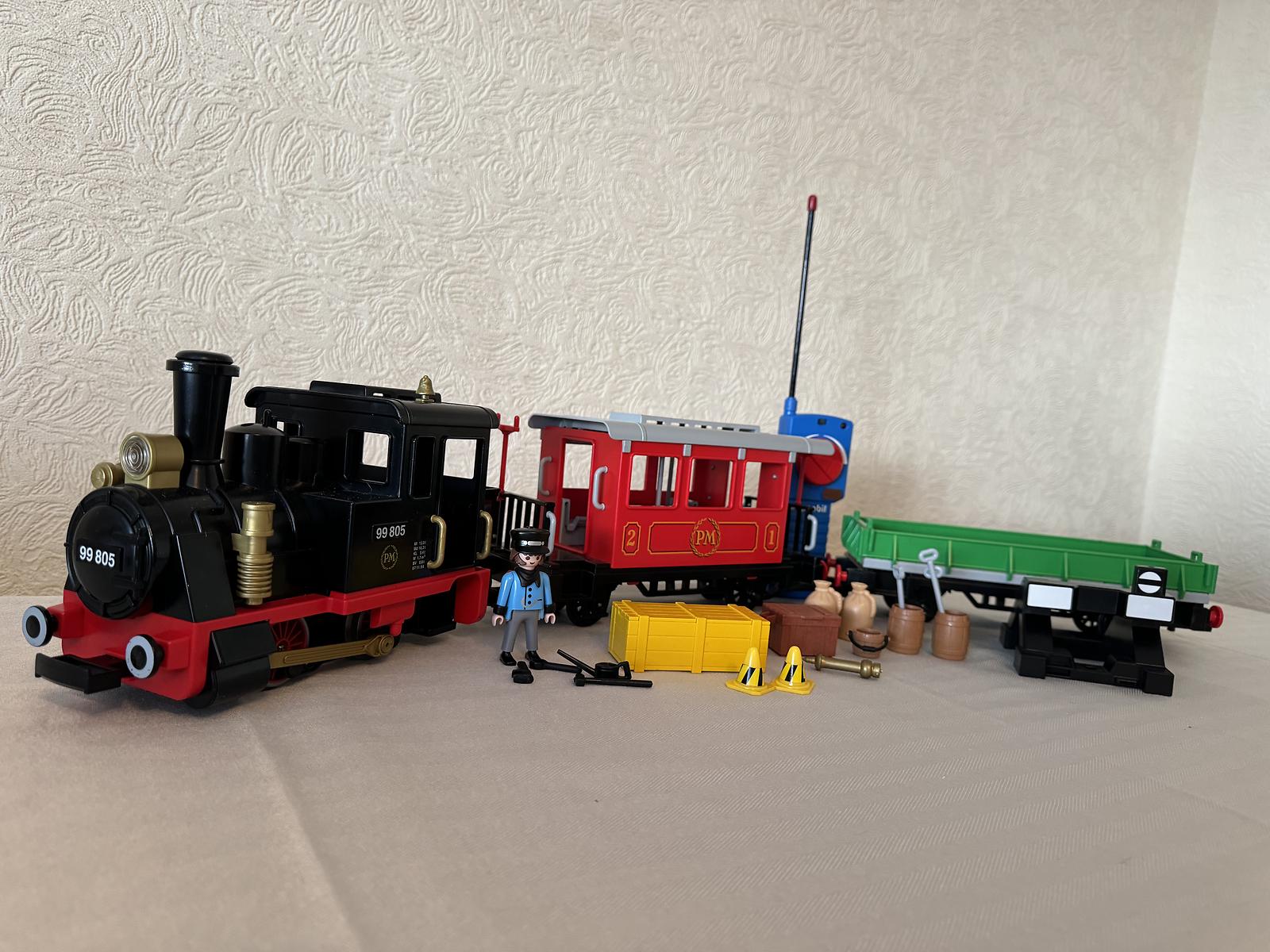 Train Playmobil Vapeur RC Vintage – Set 4019/4017/4021 – Quasi Complet
