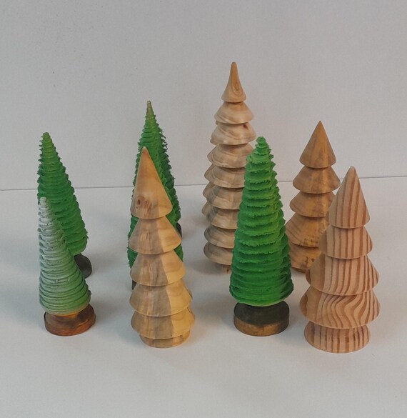 Sapins de noël en bois