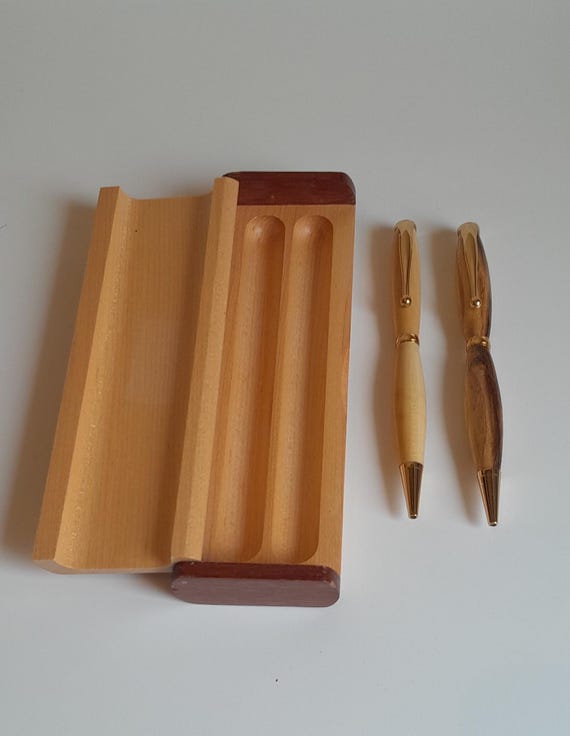 Stylos avec coffret bois