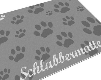 Schnunkes Napfunterlage – Schlabbermatte S17 – 450 x 350 mm – für Hunde und Katzen – 100% recycelbar – Made in Germany