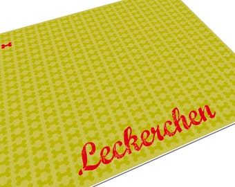 Schnunkes Napfunterlage – Schlabbermatte S7 – 450 x 350 mm – für Hunde und Katzen – 100% recycelbar – Made in Germany
