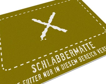 Schnunkes Napfunterlage – Schlabbermatte S13 – 450 x 350 mm – für Hunde und Katzen – 100% recycelbar – Made in Germany