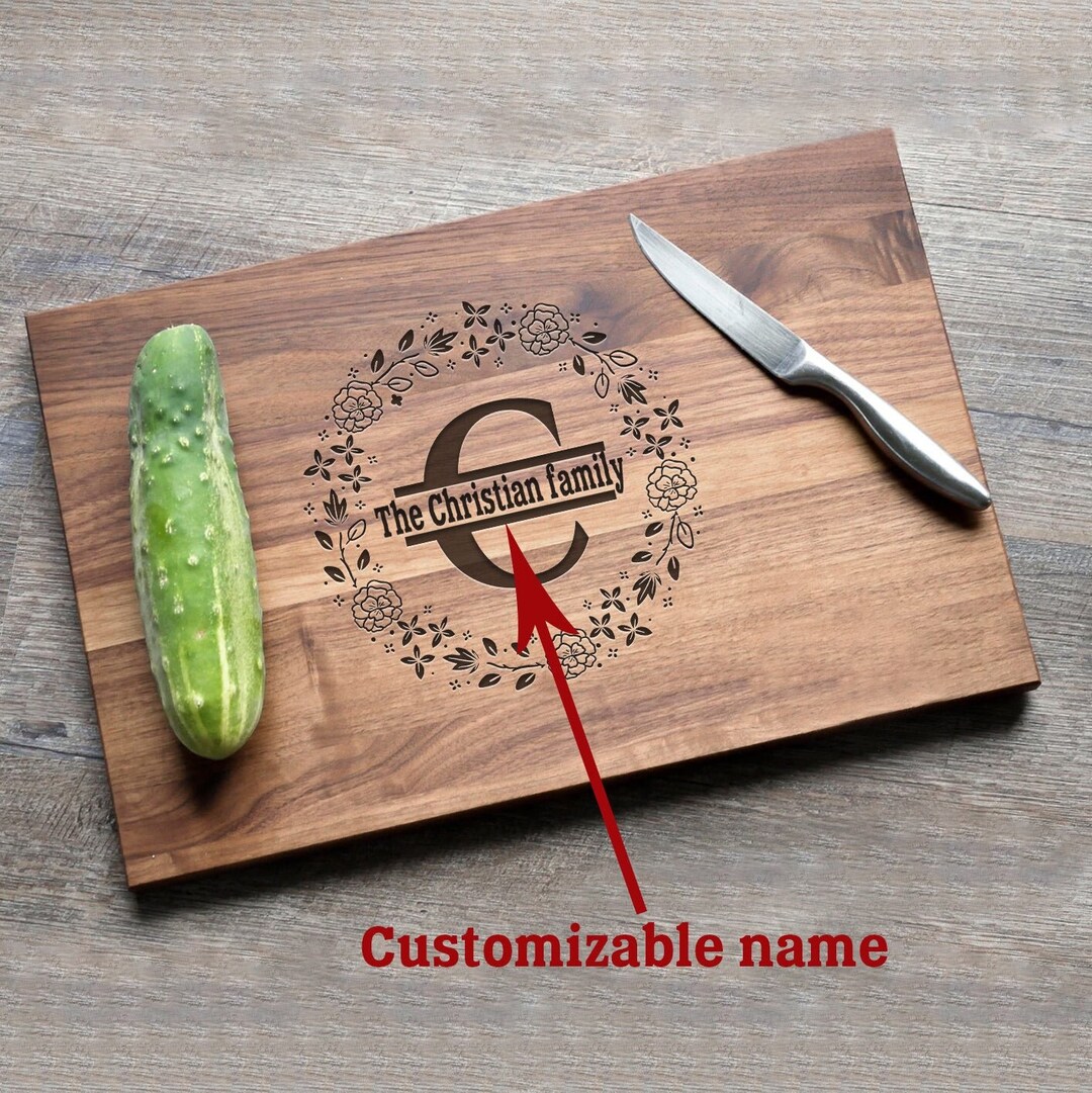 Personalized Custom Kitchen Cutting Board Cheese Board Etsy