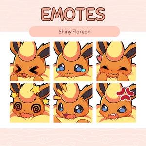 Orange Fox Emotes for Twitch and Discord - Kawaii - Cute