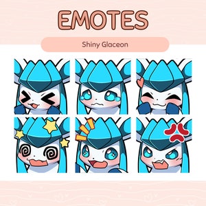 Light Blue Fox Emotes for Twitch and Discord - Kawaii - Cute