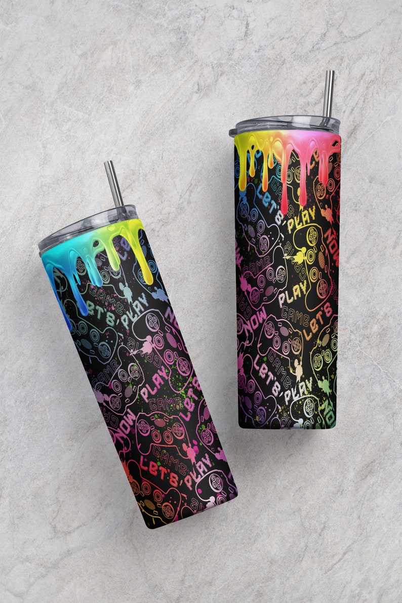 Gamer Tumbler Wrap Tumbler Ideas for Men Gaming Tumbler Png Etsy