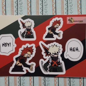 Kirishima & Bakugou Doodle Sticker Sheet