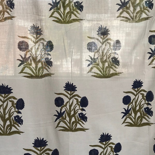 Rideaux en coton à imprimé indien/rideaux avec passe-tringle/panneaux de rideaux personnalisés/voilages indiens/rideaux bohèmes/indiens imprimés