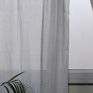 Block Printed Cotton Curtain: Mughal Design Window Panel