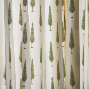 Block Print Cotton Curtains: Boho Canvas Drapes