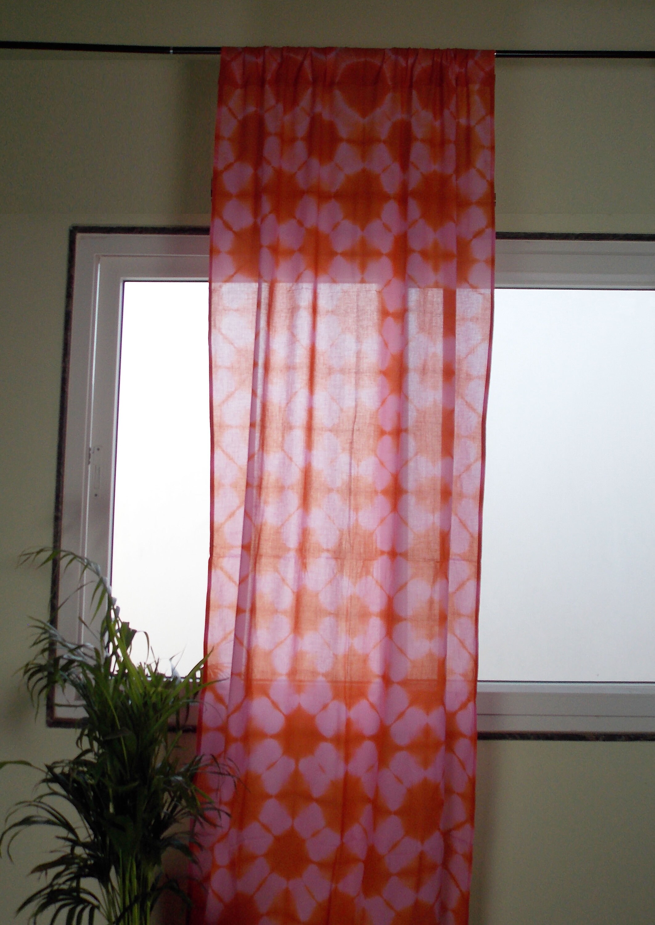 Block Printed Cotton Curtain Panel: Indian Sheer Home Decor - Etsy