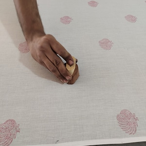 ブロックプリントカーテン - 天然染料プリントカーテン - インド製カーテン/シアーパネル/ボヘミアンカーテン/窓装飾/無料ギフト木製ブロック