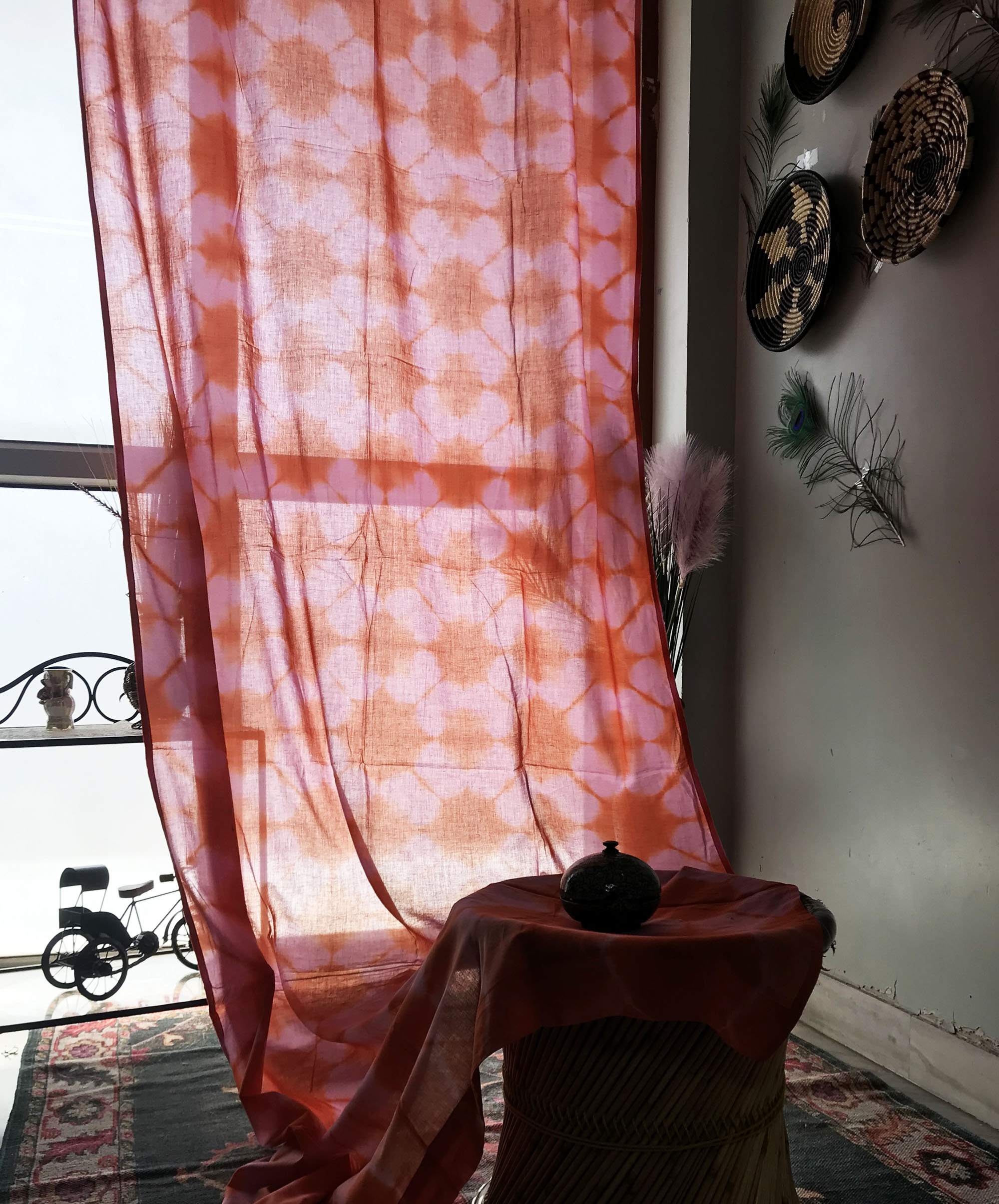 Block Printed Cotton Curtain Panel: Indian Sheer Home Decor - Etsy