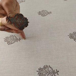 Cotton Block Print Curtains: Minimalist Indian Retro Style, Free Stamp