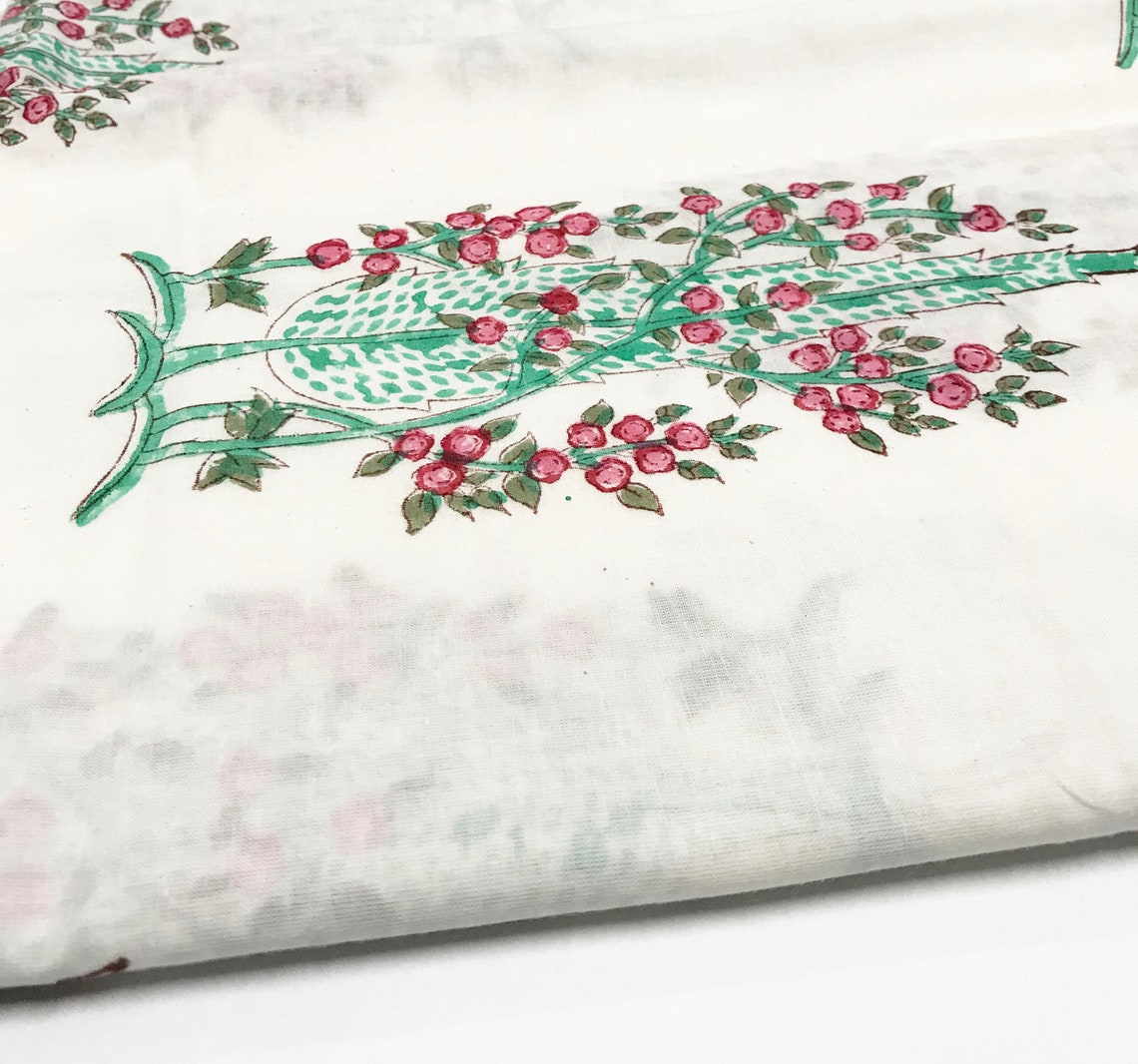 Dressmaking Fabric/Printed Cotton Fabric/Hand Block Print Etsy