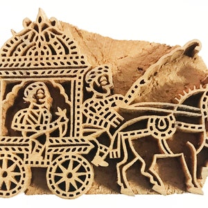 Sanganeri Wooden Block: Hand-Carved Textile Stamp