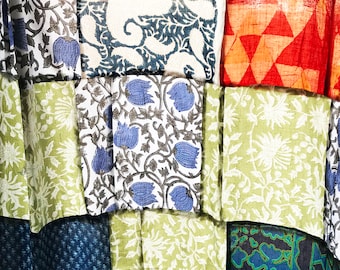 Patchwork Vorhang- Design Vorhang/ Indischer Vorhang/ Boho Vorhang/ Home Décor Block Print Living/ Patchwork Vorhang/ Fenstervorhang /