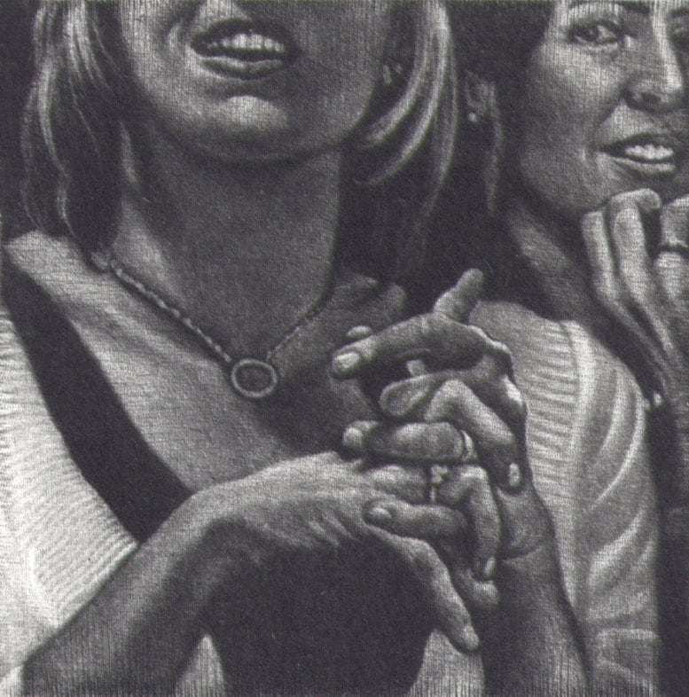 Carelessoriginal Art Werger Mezzotint With Embossed Edge Etsy UK