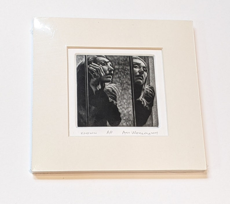 KnownMatted Original Art Werger Mezzotint from Still Pictures Series image 2