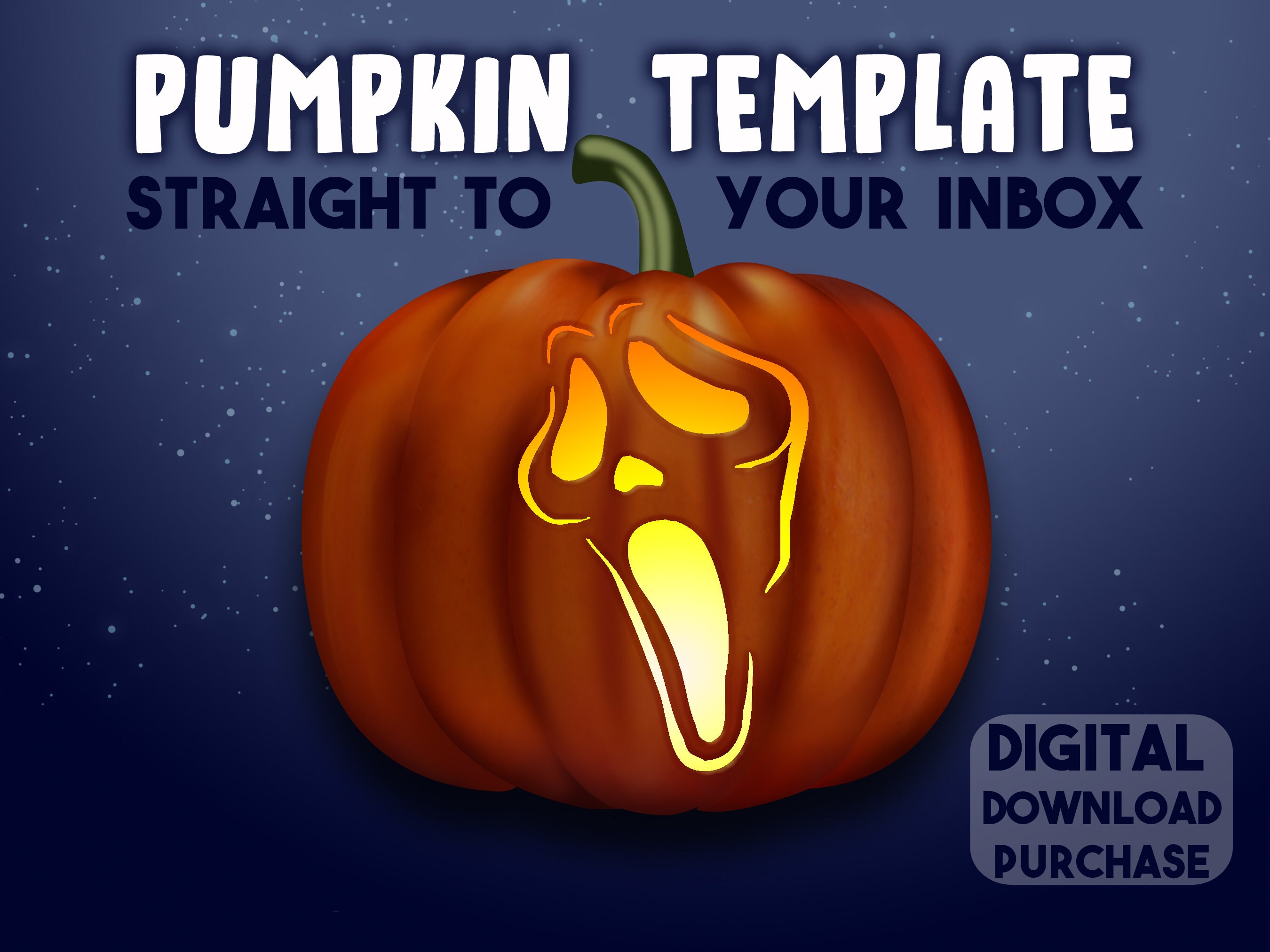 Ghost Face Pumpkin Stencils