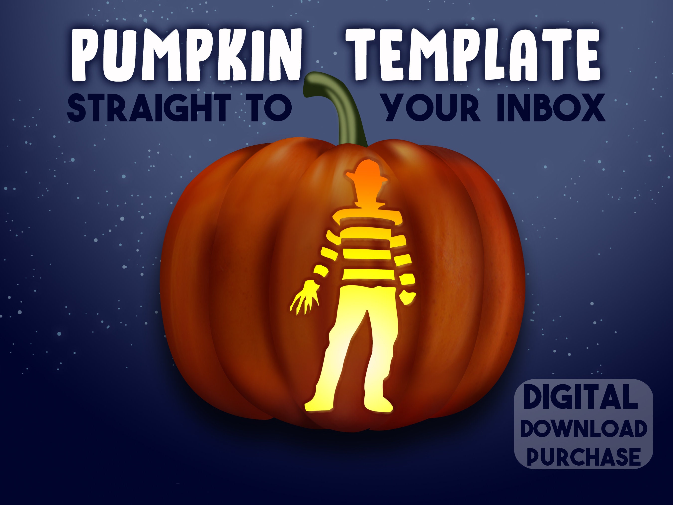 PUMPKIN CARVING STENCIL Freddy Krueger Nightmare on Elm Street - Etsy
