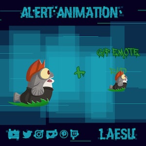 ANIMATED Splatoon Smallfry Alert Animation Pack Twitch chat assets Discord Splatoon Emote Kick stream overlay