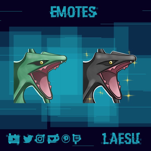 Pokemon Rayquaza Emote Package Twitch chat assets Discord Pokemon meme Emotes Kick stream overlay