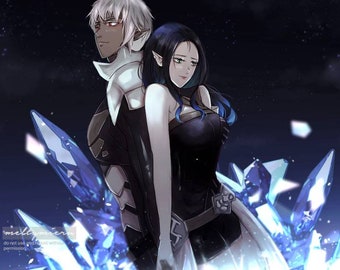 Custom Anime Art Illustration Commission, Art Print, Game Character, Fanart, OC