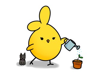 Custom Digital Chick Drawing