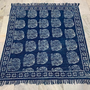 4x4 Square Rug, Handmade Square Rug, Indian Rug, Outdoor / Indoor / kitchen / Dining Room / Garden / Living Room / Office Rug, Kilim Rug