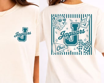 Jaguars Cheer PNG SVG, School Mascot Cheerleader School Spirit Team Sports Game Day