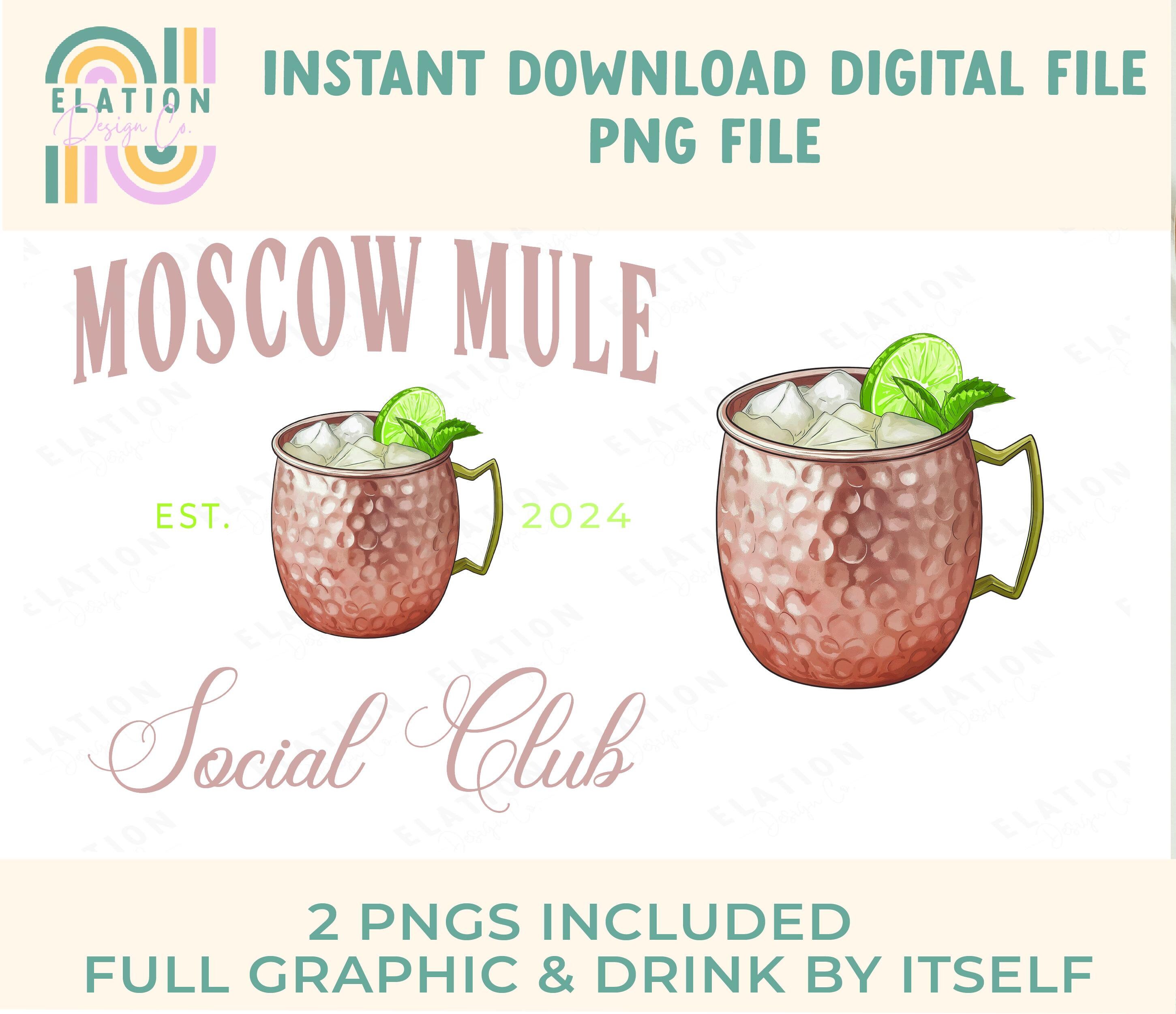 Moscow Mule Social Club PNG graphic download file - DTG, DTF, Sublimation
