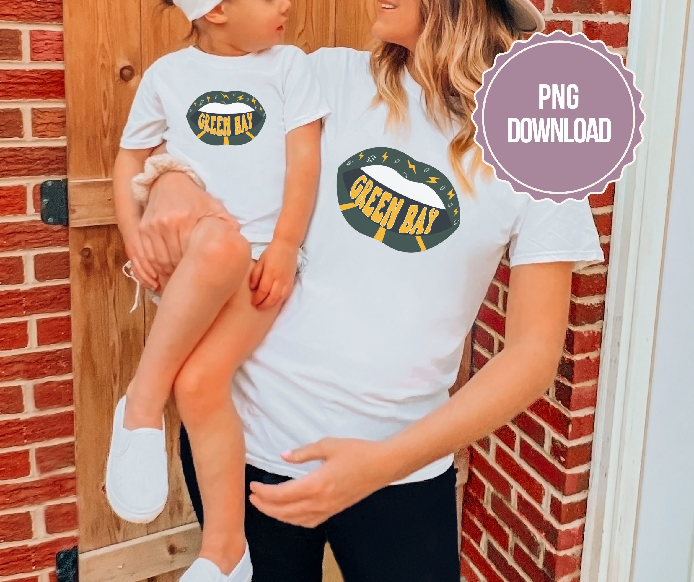 Green Bay Wisconsin Retro Rocker Lips With Text 80's PNG Graphic ...