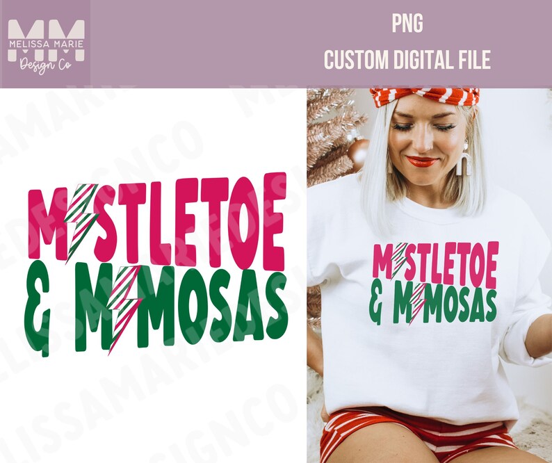 mistletoe and mimosas sweatshirt