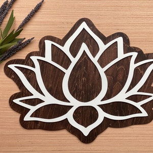 Lotus flower, wall decor, wood lotus flower