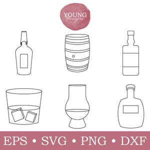 Bourbon SVG Cut File Bundle, Bourbon Barrel, Bourbon Bottle, Whiskey, Kentucky Bourbon, Scalable Vector Files, Instant Download