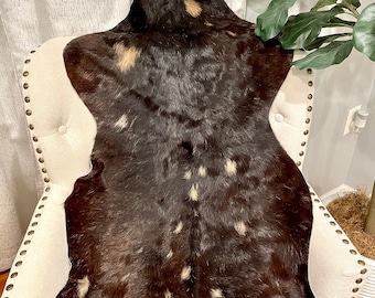 Genuine Hair On Goathide Rug, Goat Hide