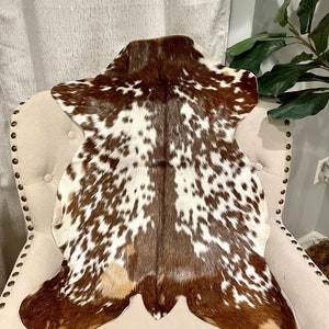 Genuine Hair On Goathide Rug, Goat Hide